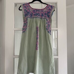 Mi Golondrina Embroidered Short Dress Size Small
